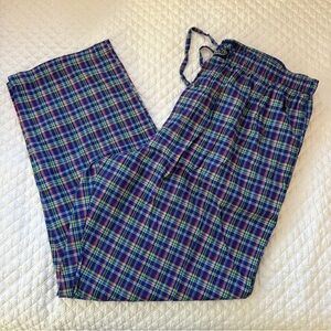 Polo by Ralph Lauren Men's Blue Plaid Pajama Pants